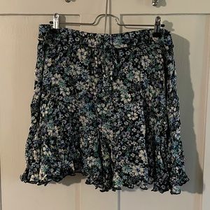 Wild Fable Blue Floral Skirt